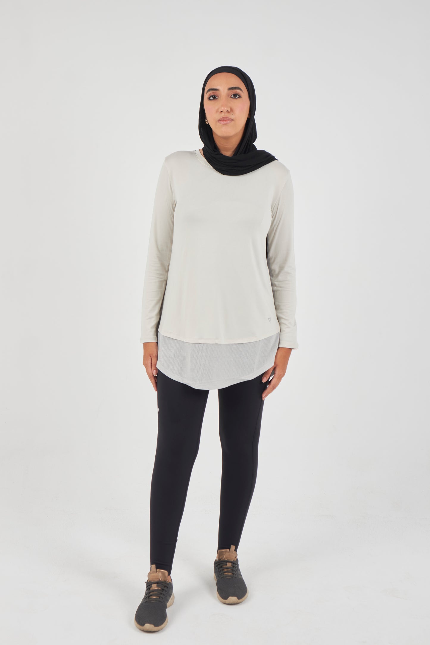 Breezefit Exercise top- Light grey