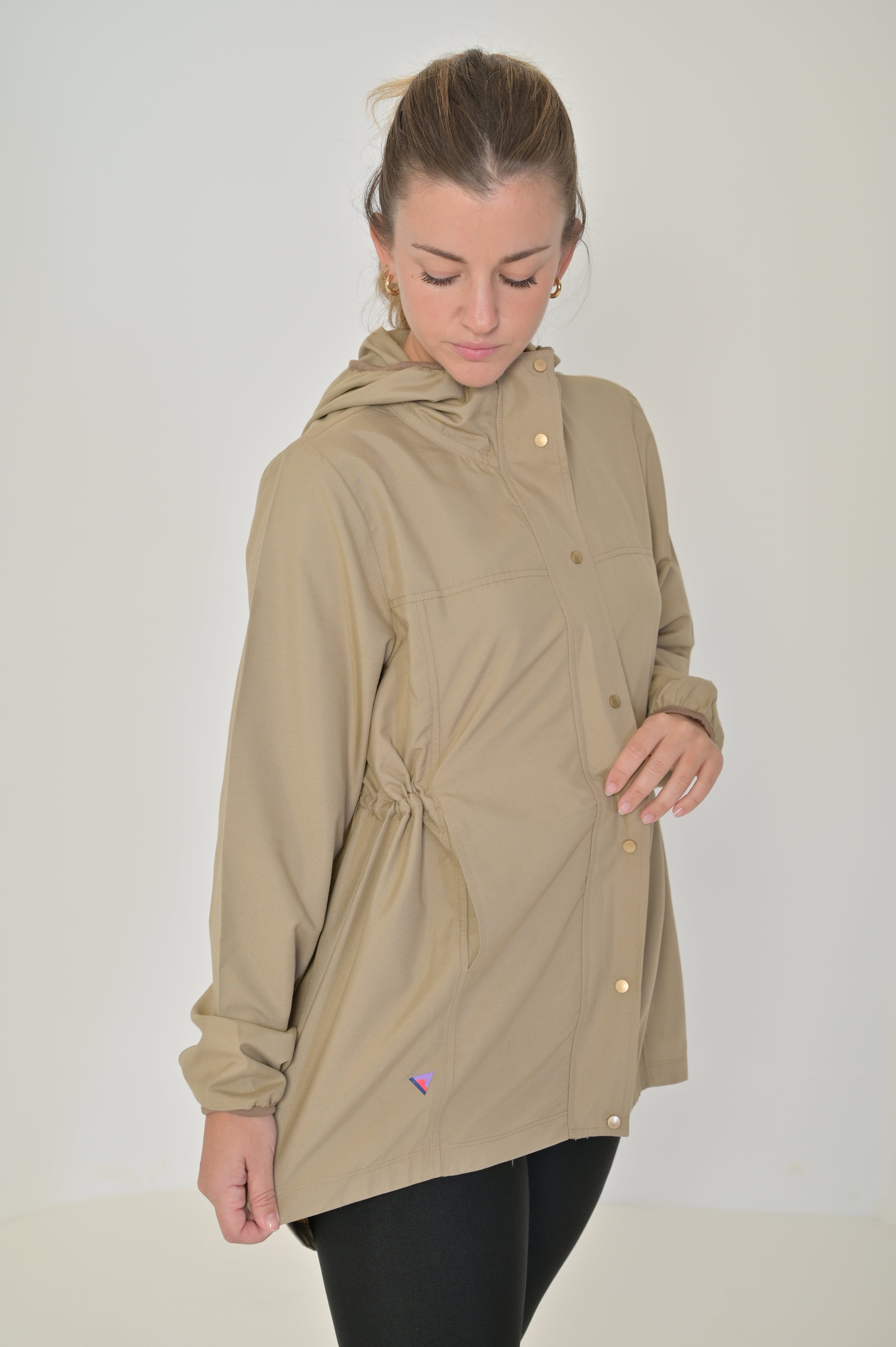Waterproof Long Jacket - Beige