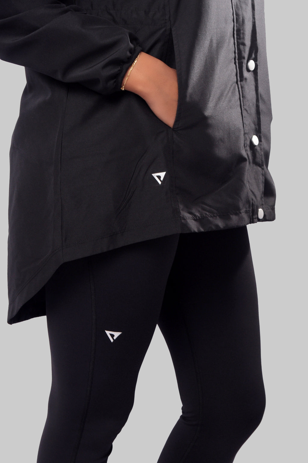 Waterproof Long Jacket- Black