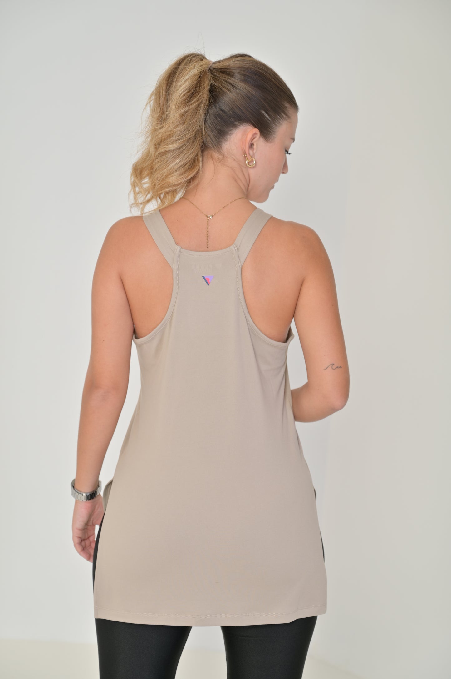 Long tank top- Beige