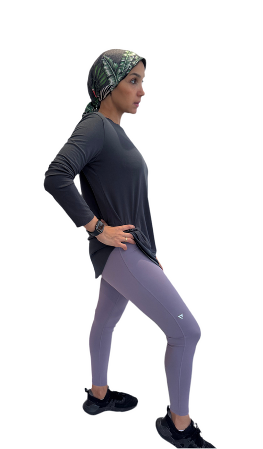 Premium Performance Leggings- Purple- Cropped 25”