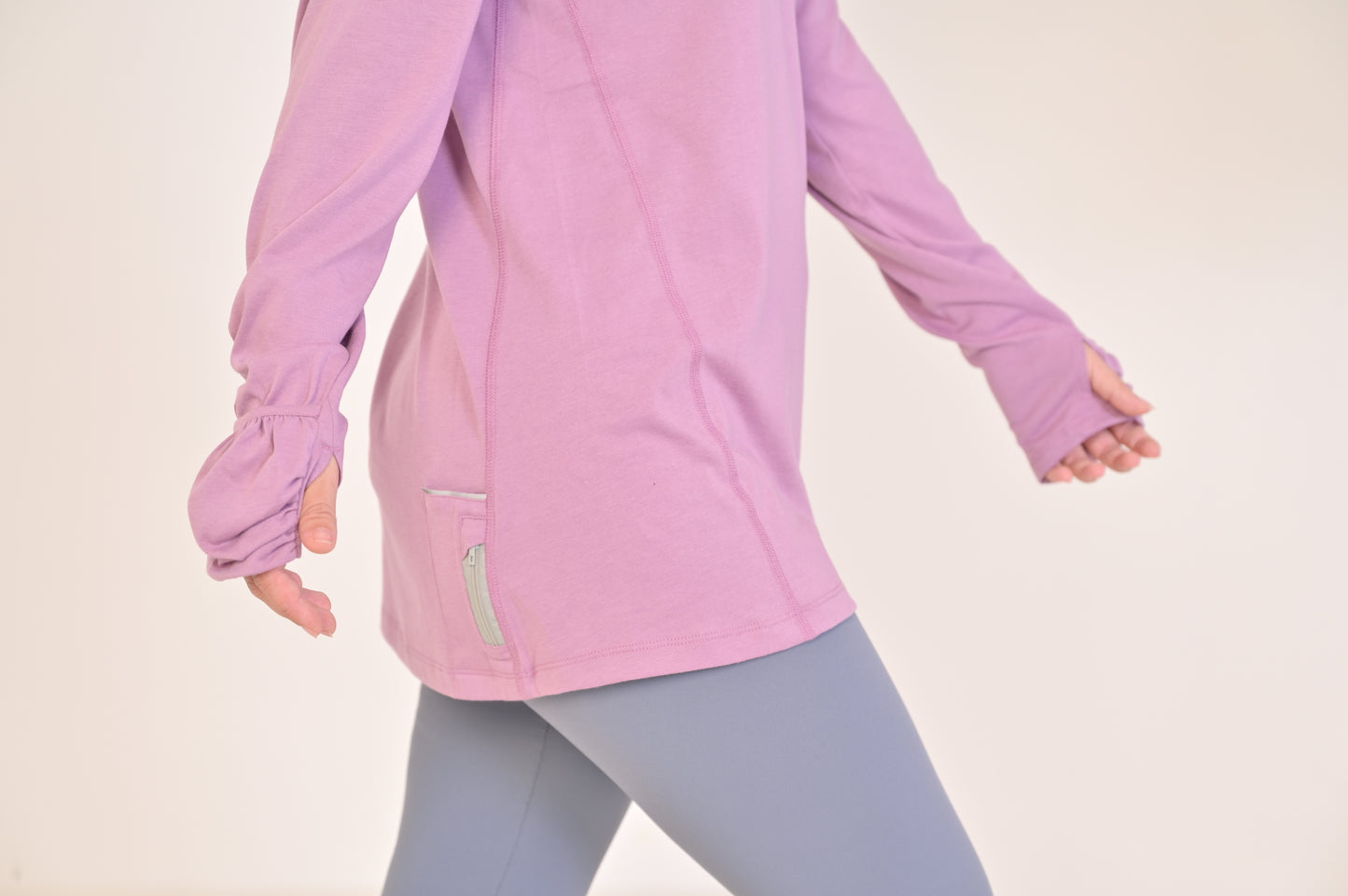 Lightweight workout hoodie- Purple