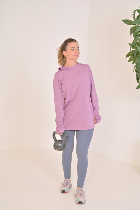 Lightweight workout hoodie- Purple