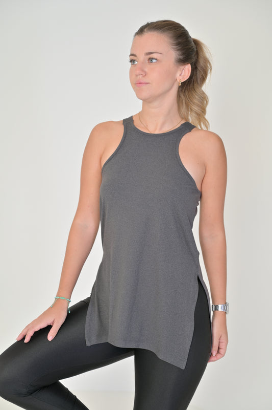 Long tank top- Grey