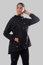 Waterproof Long Jacket- Black