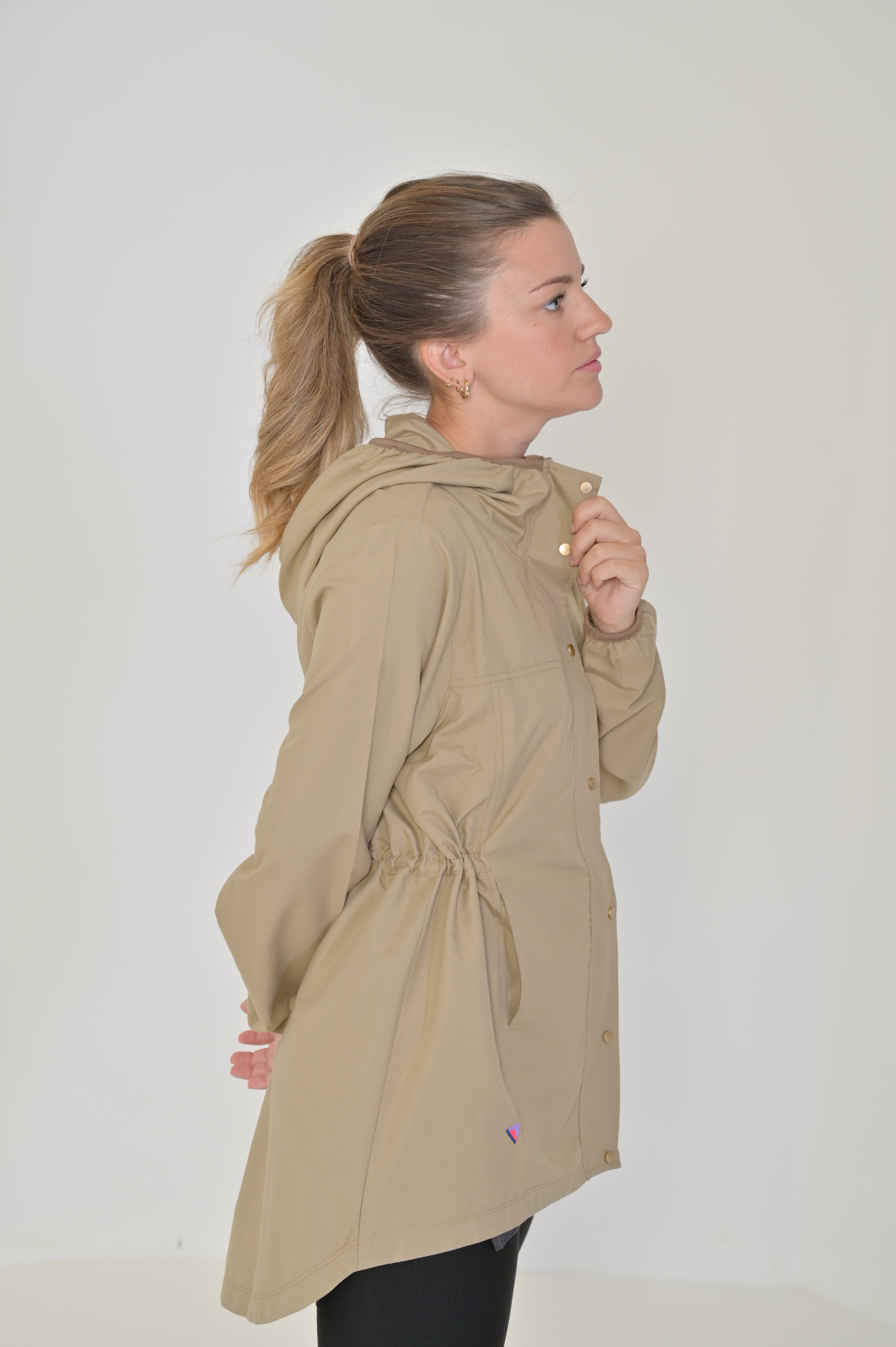 Waterproof Long Jacket - Beige