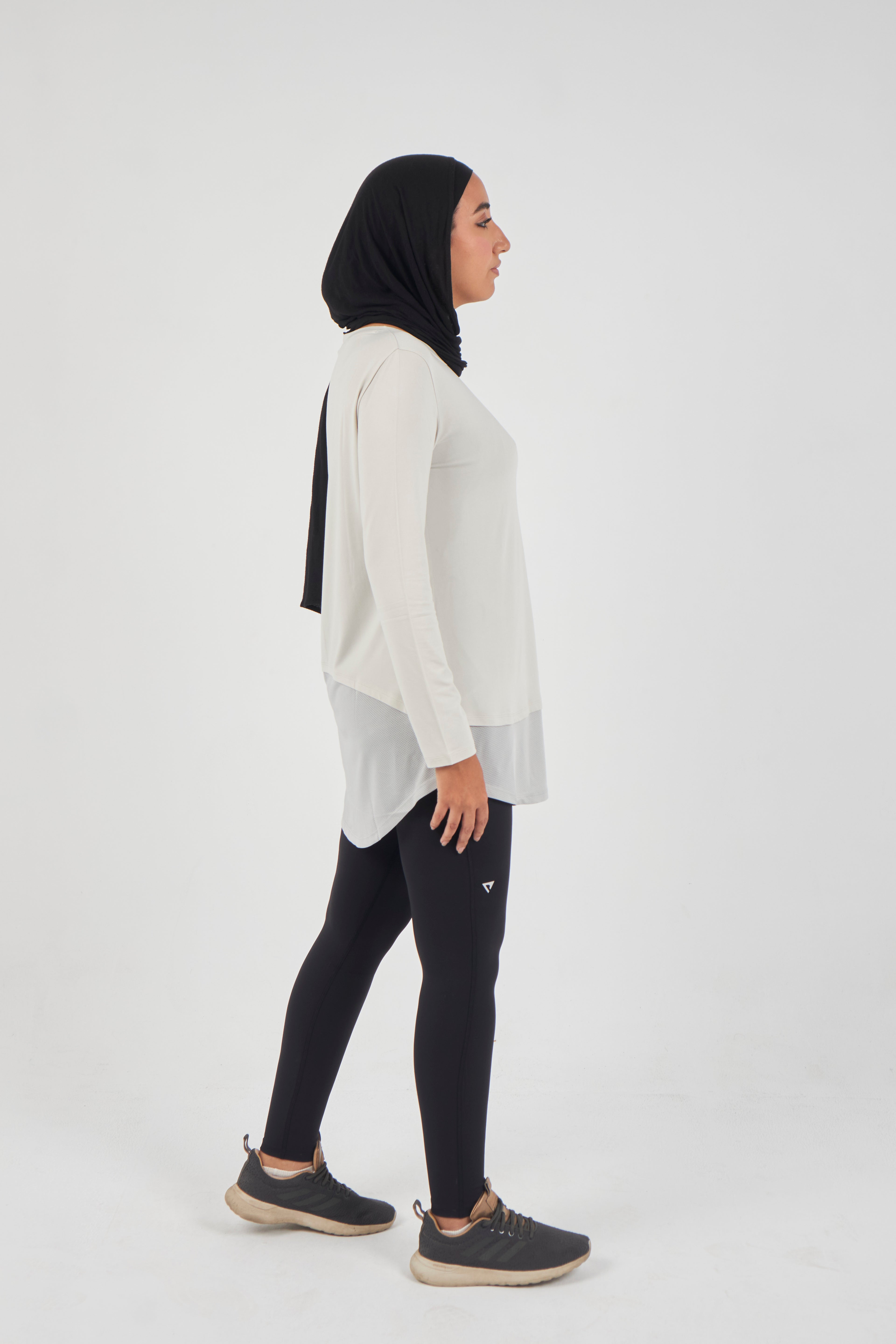 Breezefit Exercise top- Light grey