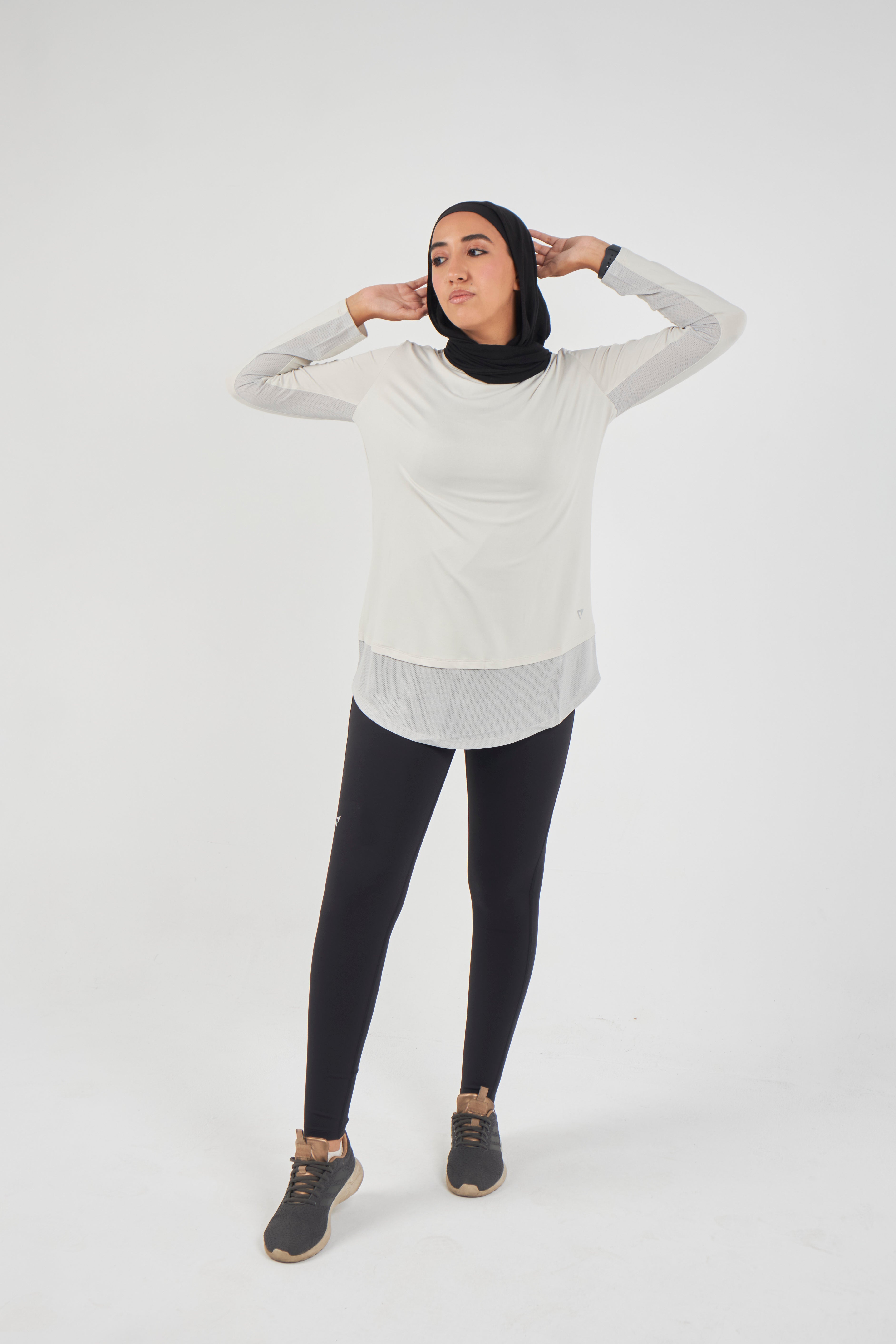 Breezefit Exercise top- Light grey