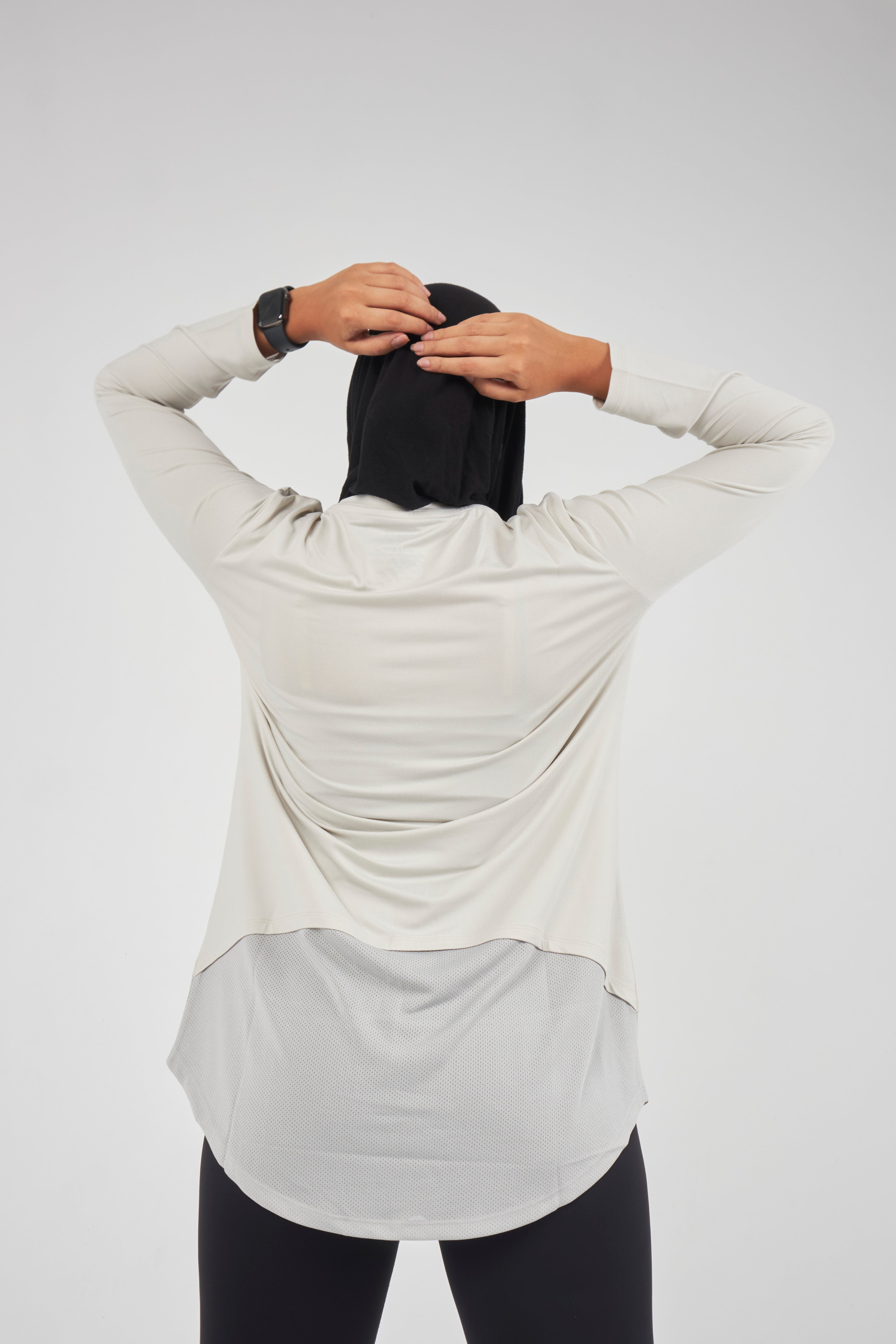 Breezefit Exercise top- Light grey