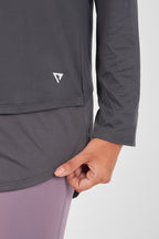 Breezefit Exercise top- Dark grey